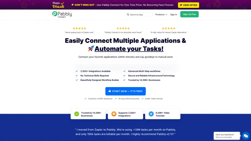 Homepage of Pabbly Connect