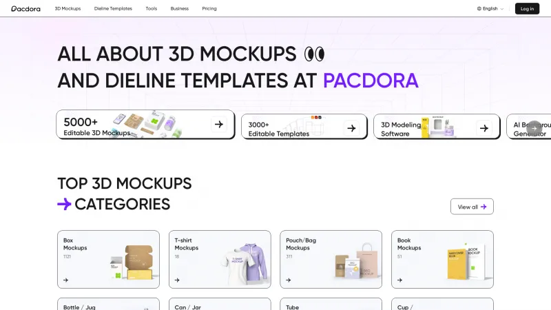 Homepage of Pacdora