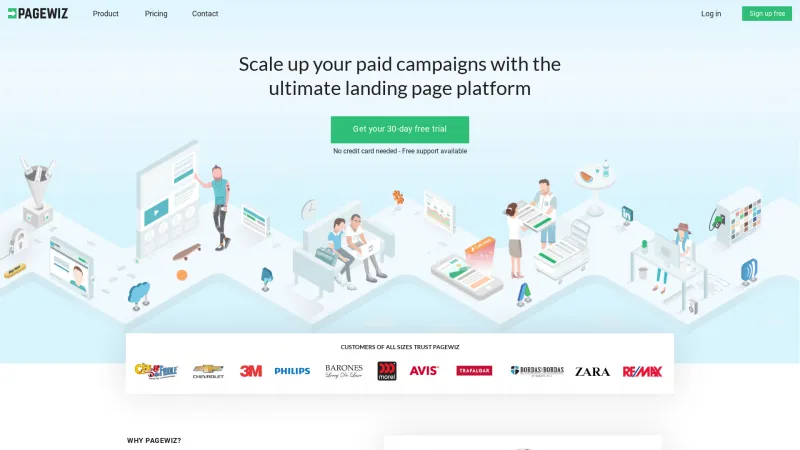 Homepage of Pagewiz