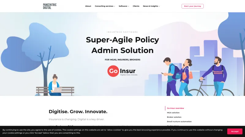 Homepage of Go-Insur