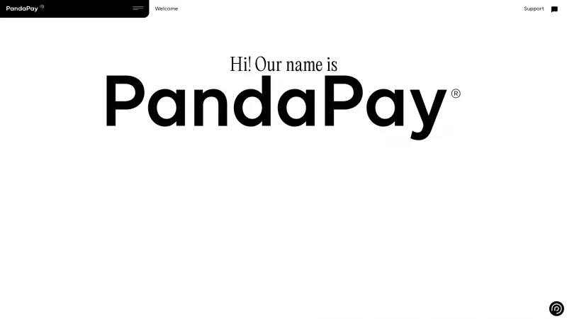 Homepage of PandaPay