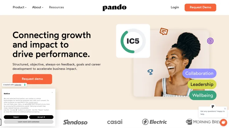 Homepage of Pando