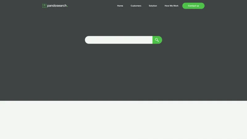 Homepage of Pandosearch