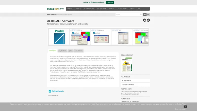 Homepage of ActiTrack