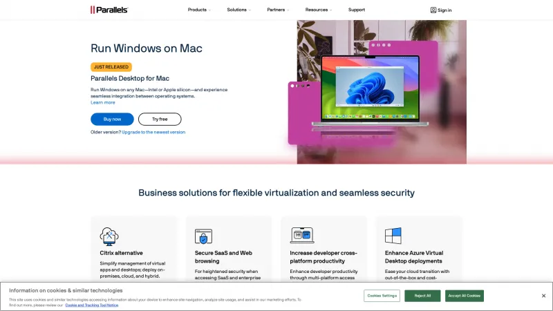 Homepage of Parallels Device Management