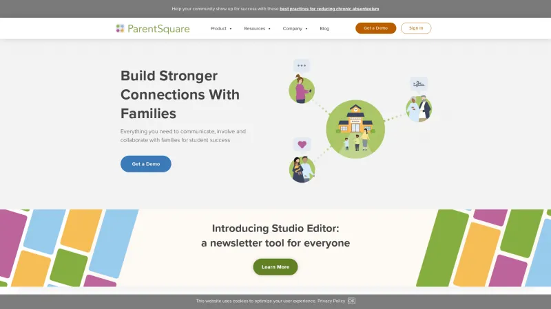 Homepage of ParentSquare