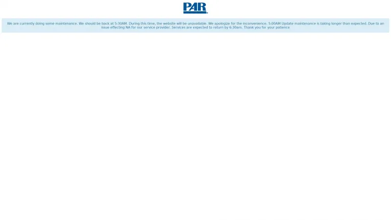 Homepage of PAI Software Portfolio