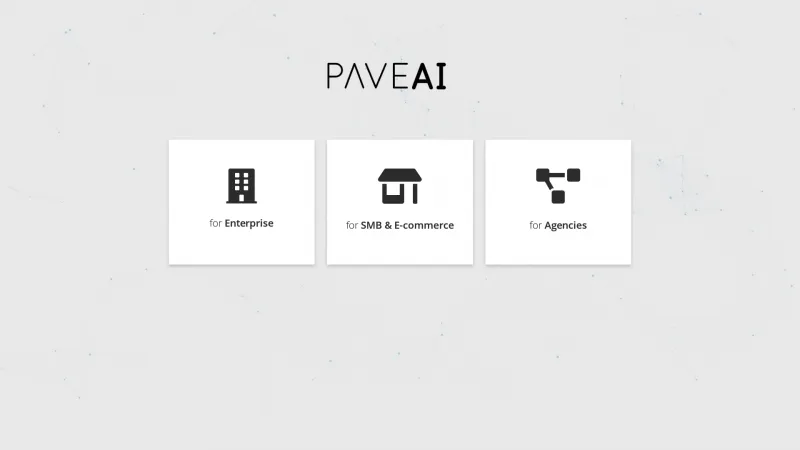 Homepage of PaveAI