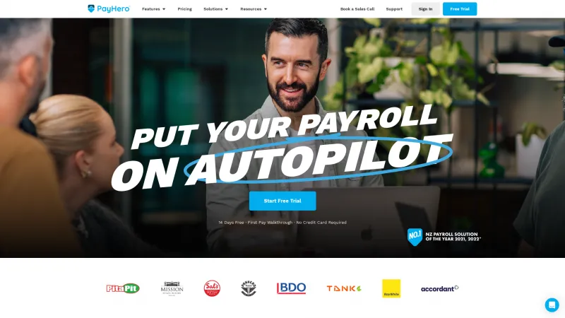 Homepage of PayHero