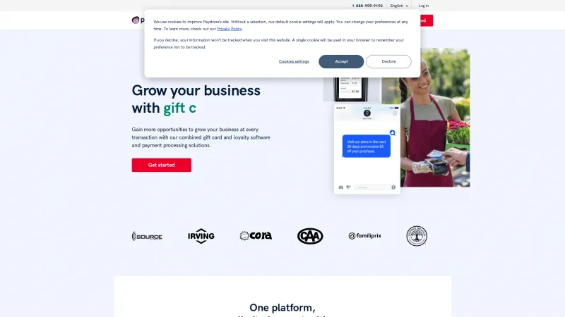 Homepage of Paystone Loyalty