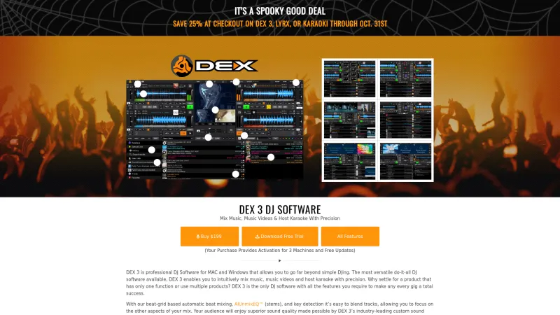 Homepage of DEX 3