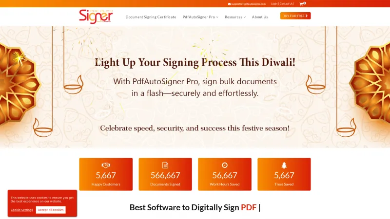 Homepage of PDF Autosigner