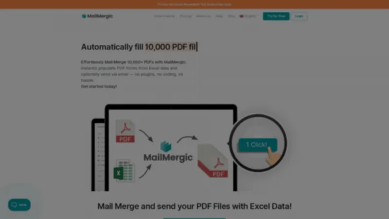 Homepage of PDF Mail Merger