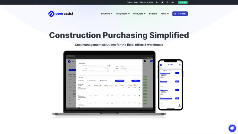 Homepage of PeerAssist