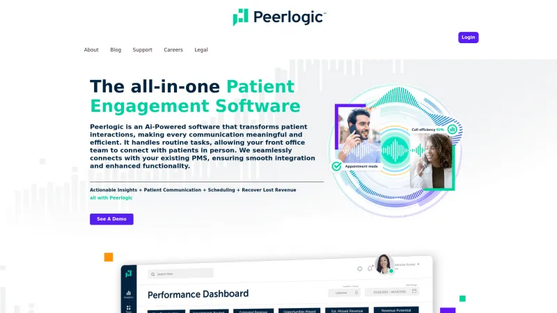 Homepage of Peerlogic