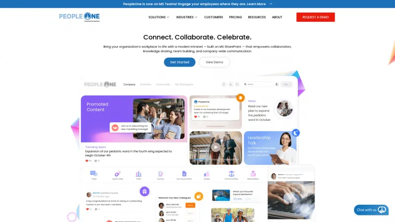 Homepage of PeopleONE