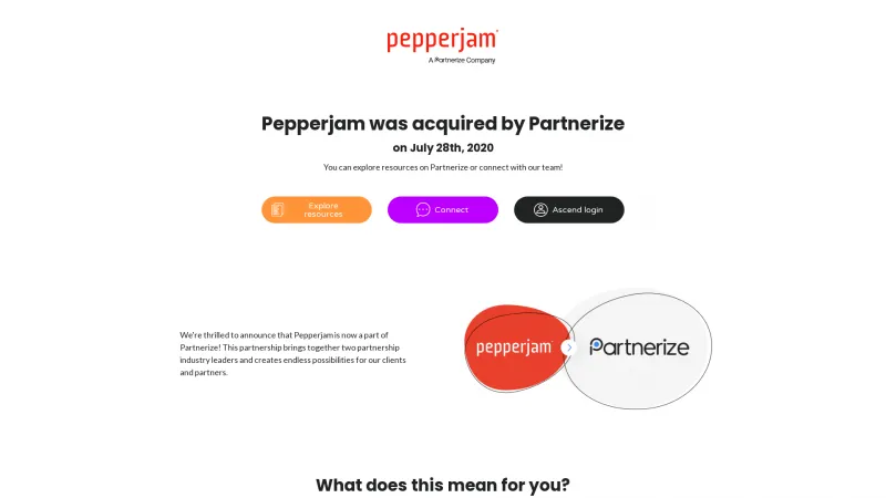 Homepage of Pepperjam