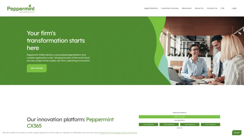 Homepage of Peppermint CX365