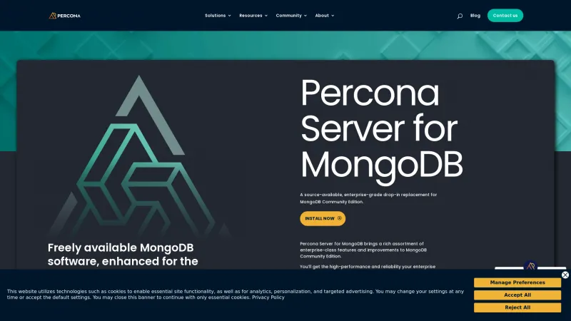 Homepage of Percona Server for MongoDB