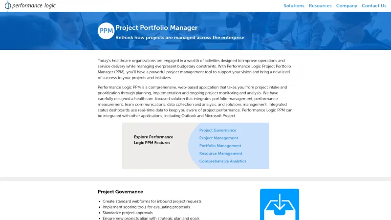 Homepage of Project Portfolio Manager