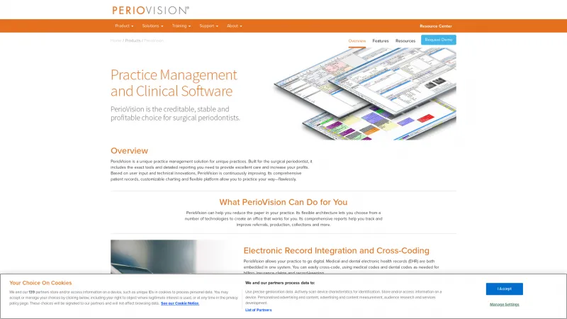 Homepage of PerioVision