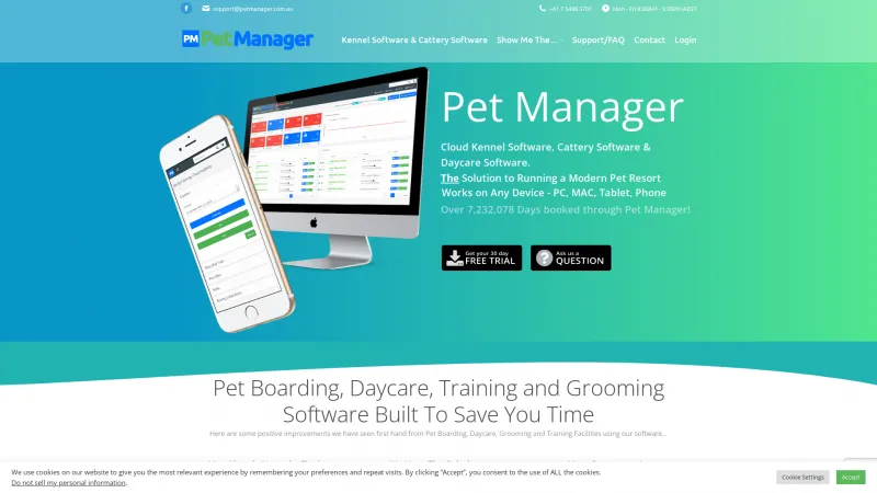 Homepage of Pet Manager