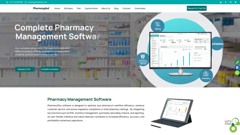 Homepage of Pharmacy Plus