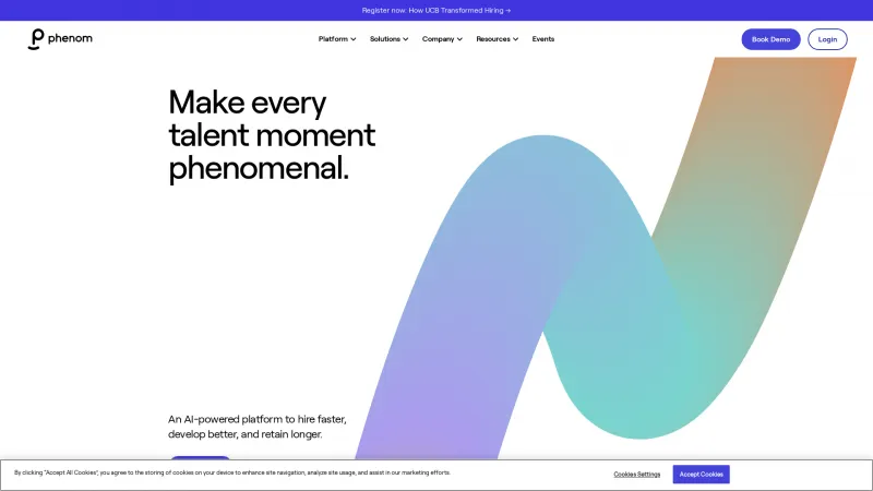 Homepage of Phenom Talent Experience Management