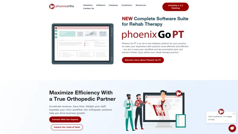 Homepage of Phoenix Ortho