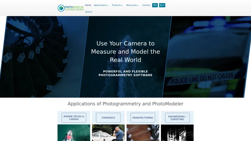 Homepage of PhotoModeler