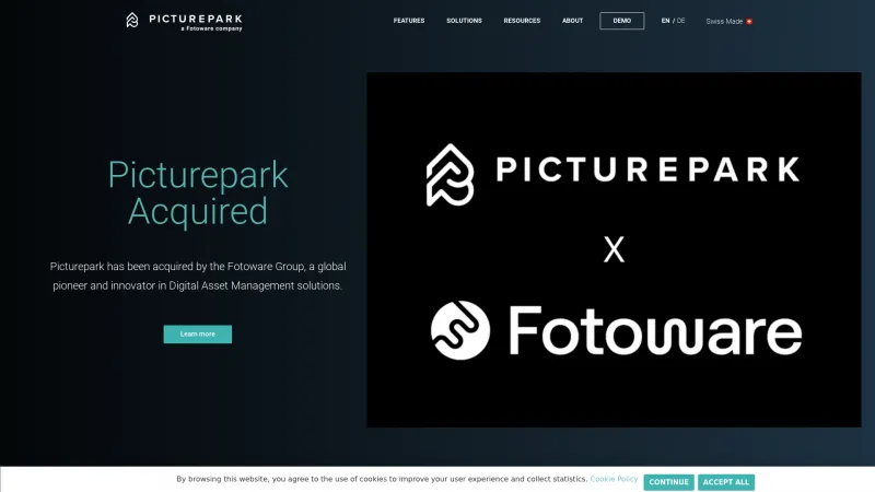 Homepage of Picturepark