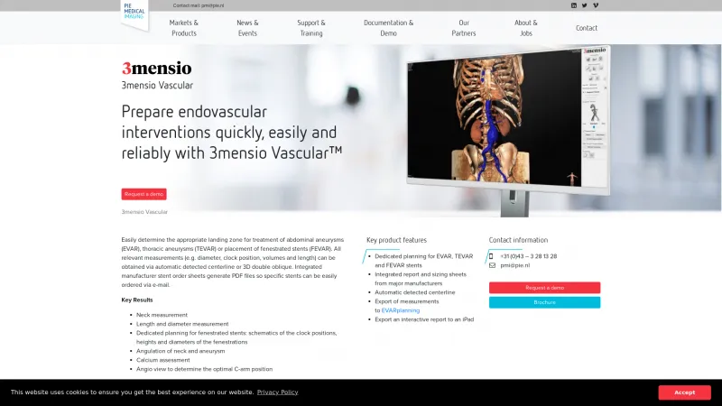 Homepage of 3mensio