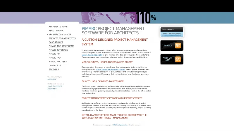 Homepage of PIMARC