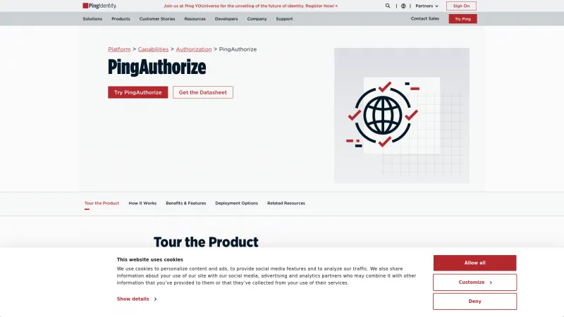 Homepage of PingDataGovernance