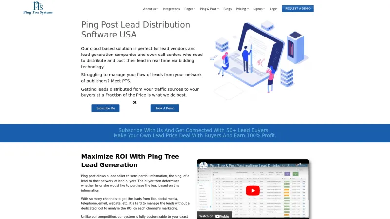 Homepage of PingTreeSystems