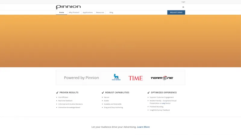 Homepage of Pinnion