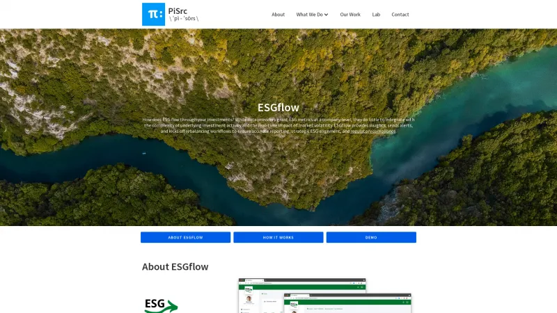 Homepage of ESGflow