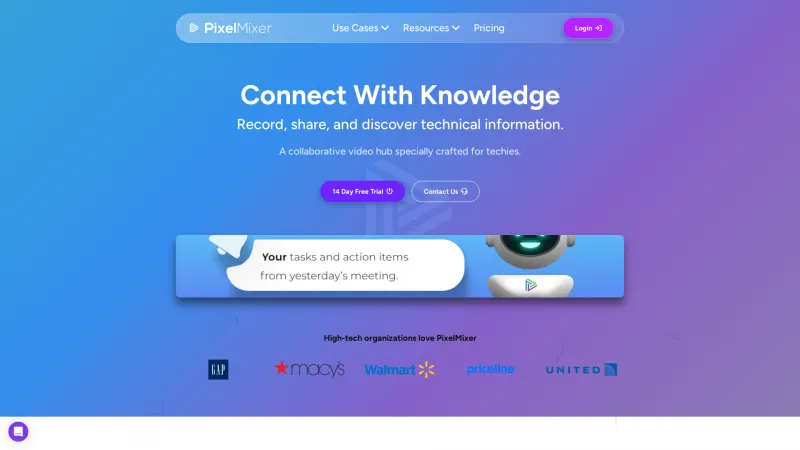 Homepage of PixelMixer