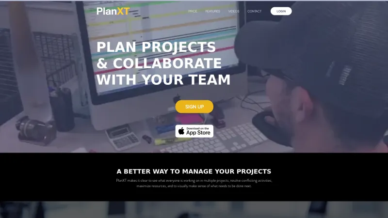 Homepage of PlanNext