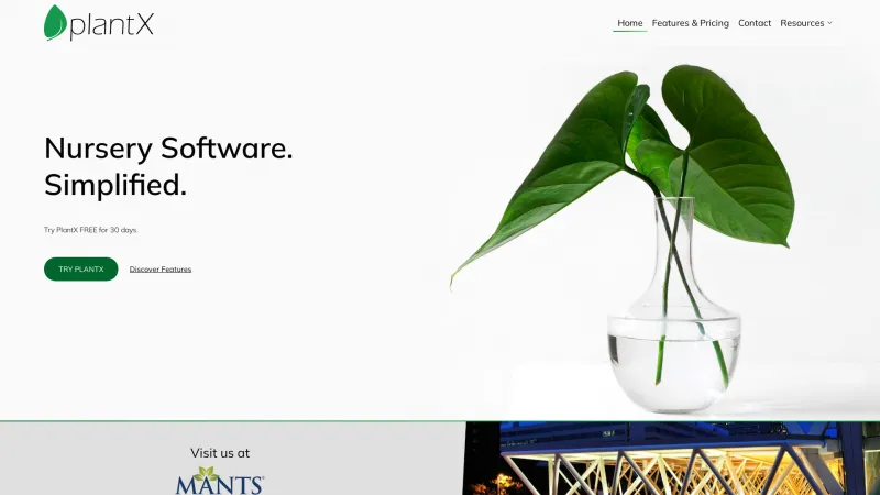 Homepage of PlantX.net