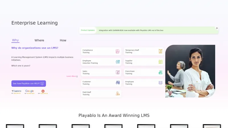 Homepage of PlayAblo LMS