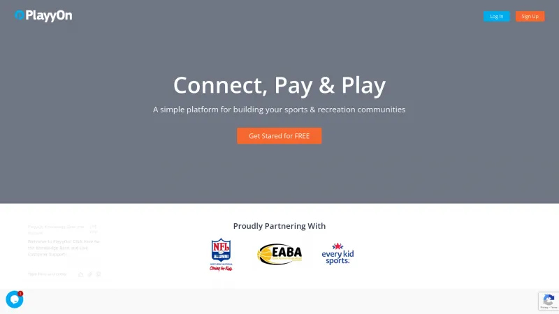 Homepage of PlayyOn