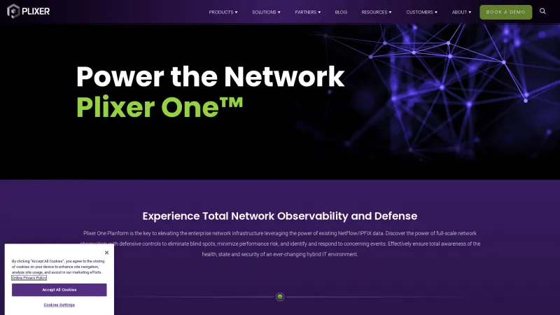 Homepage of Plixer One