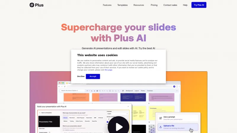 Homepage of Plus