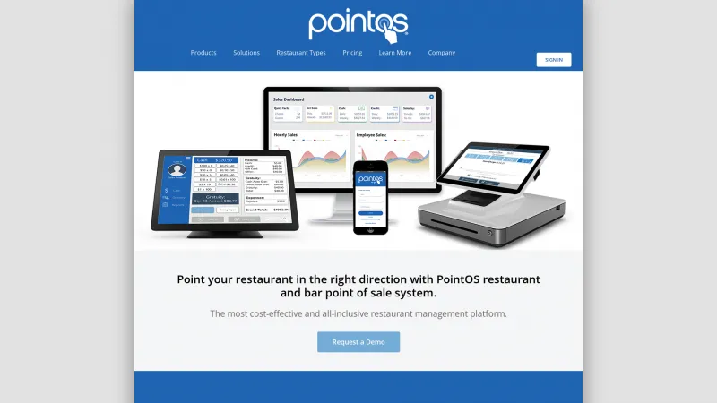 Homepage of PointOS Professional