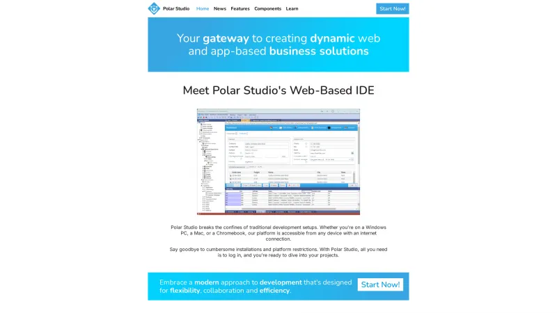 Homepage of Polar Studio