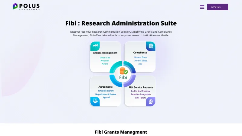 Homepage of Fibi