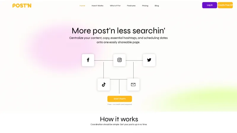 Homepage of Post