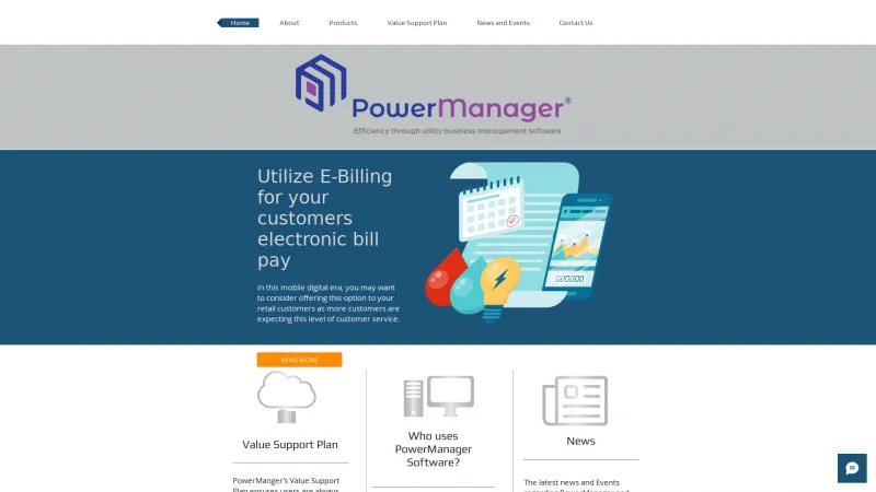 Homepage of PowerManager Plus