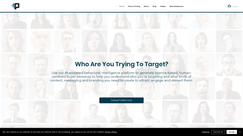 Homepage of Power Personas